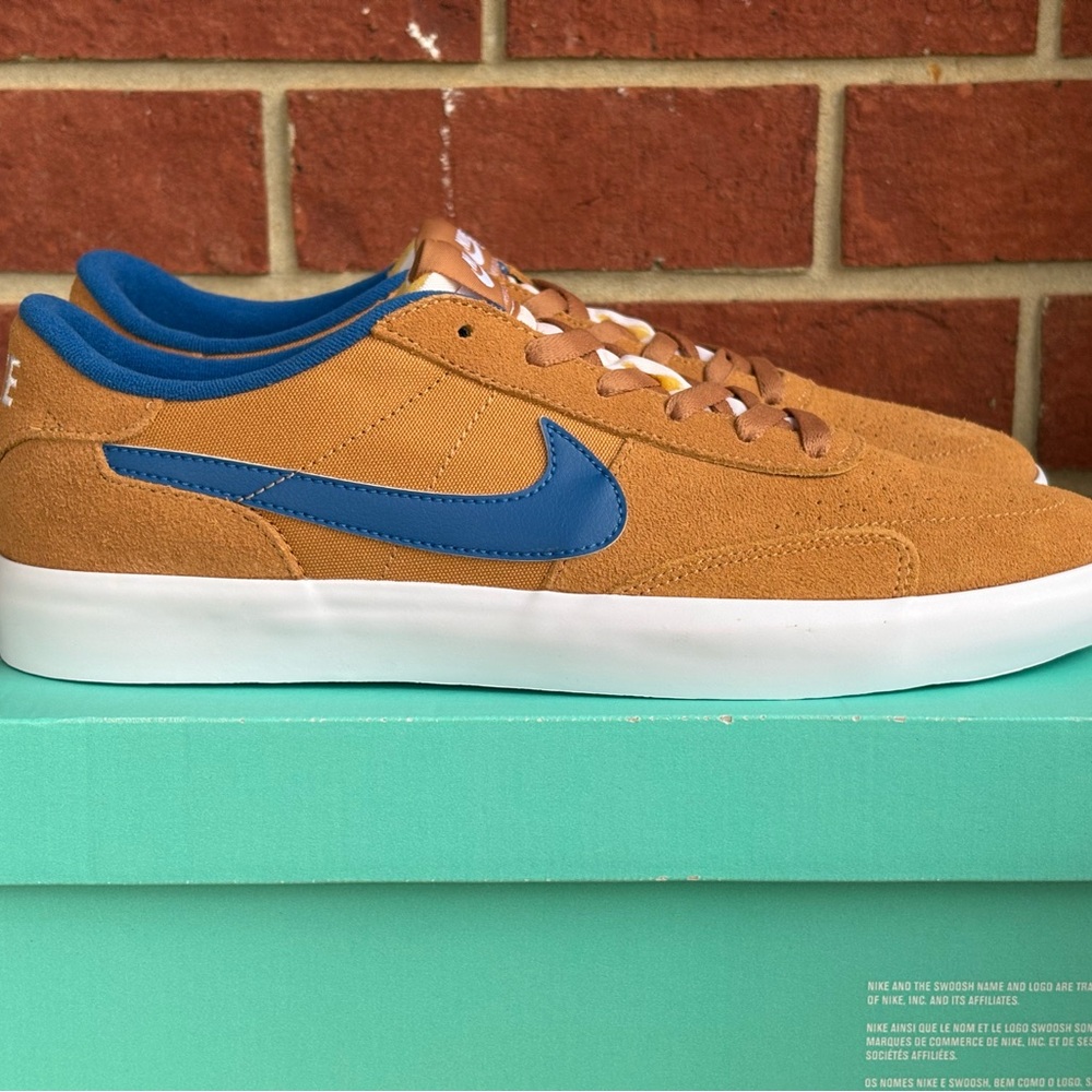 Nike SB Heritage Vulc Brown Blue Mens New Sneakers Retro Lifestyle Shoes
